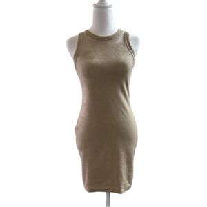 NWT Forever 21 Beige Body Couture Velvet Mini Dress — Size M